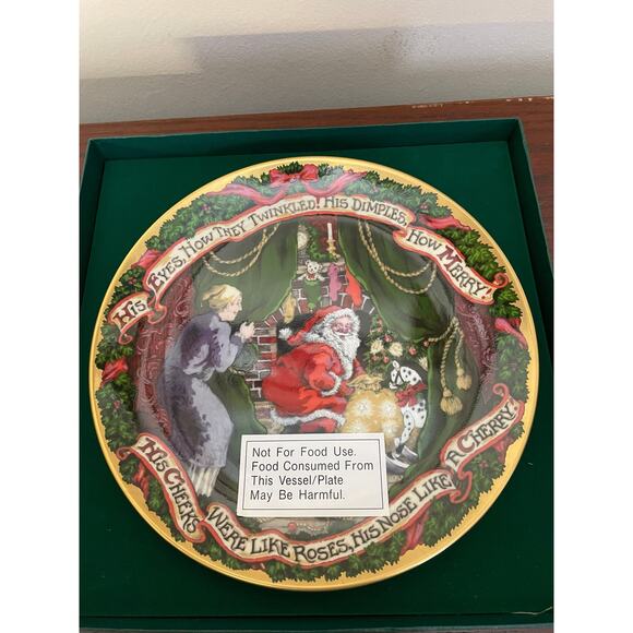 Fitz and Floyd "Night Before Christmas" Collector Plate 1994 in Box - Picture 3 of 6